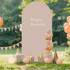 6.6FT Nude Arch Backdrop Cover - Polyester Fitted Wedding Arch Stand Covers Round Top Chiara Arch Backdrop Cover for Birthday Party Banquet Photo Background Decoration - Image 7