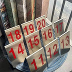 Large Stackable Tent Style Metal Place Cards. - Image 3