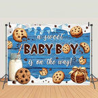 Milk and Cookie Baby Shower Backdrop A Sweet Baby Boy is On The Way Party Photo Background Milk and Cookie Baby Shower Decoration Banner Photo Booth Props 9x6ft - Image 4