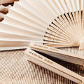Personalized Wedding Handheld Folding Fans (30Pcs)- Engraved DIY White Paper Fan for Wedding, Custom Bamboos and Paper Fans Party Favor Dancing Props Bridal Shower Gifts (with Bags) by Unknown