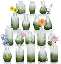 17Pack Glass Bud Vases in Bulk Dark Green Small Mini Vase for Flowers by PXDSDXJJWEDDING%EF%BC%86HOMEDECOR