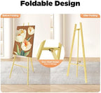 Wedding Welcome Sign Holder Portable Easel Display Stand for Poster Gold Metal Party Sign Stand Background Decor Tall Floor Easel Frame for Photo Reception Board Birthday Baby Bridal Shower Graduation - Image 3