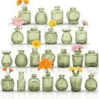 Glass Bud Vases in Bulk Small Mini Green Vase for Flowers 23pc by PXDSDXJJWEDDING%EF%BC%86HOMEDECOR