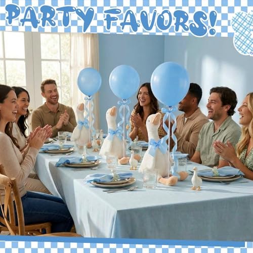 Chunful 10 Set Blue One Silly Goose 1st Birthday Decoration 11.8 Inch - Image 4