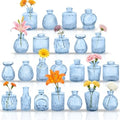 Glass Bud Vases in Bulk Small Mini Blue Vase for Flowers 23pc by PXDSDXJJWEDDING%EF%BC%86HOMEDECOR