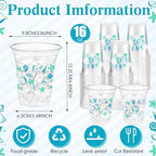 100 Pcs Seashell Plastic Cups 12 oz Summer Beach Starfish Disposable Plastic Drinking Cups Bulk for Under the Sea Ocean Pool Birthday Wedding Bridal Baby Shower Party Decoration Supplies - Image 2