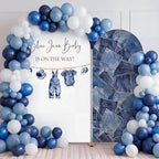 Moukeren Blue Jean Baby Arch Backdrop Cover 6ft and 7.2ft for Denim and Diamonds Themed Baby Shower Party Gender Reveal Birthday Party Banquet Photo Arches Background Decorations by Moukeren