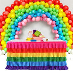 Rainbow Tablecloth Unicorn Tutu Table Skirt for Rectangular Table Birthday Unicorn Party Christmas Decoration 14ft - Image 2