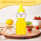 Roshtia 50 Pcs 5 oz Honey Bear Jar Bottles Plastic Empty Clear Cups - Image 6