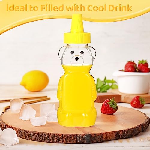 Roshtia 50 Pcs 5 oz Honey Bear Jar Bottles Plastic Empty Clear Cups - Image 6