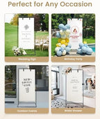 Black 2Pack Wedding Welcome Sign Stand, Easel Stand for Sign Poster - Image 2