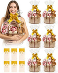 Hapring 6 Set Baskets for Gifts Empty, Large Bamboo Woven Gift Baskets by Hapring