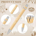 Gilprop 50 Sets Kraft Brown Baby Shower Favors for Guests Includes 50 Baby Shower Ballpoint Pens 50 Thank You Bookmarks with Organza Bags for Gender Reveal Gifts Guest Prizes - Image 3