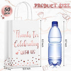 Ctosree 50 Pcs Bridal Shower Welcome Bags Bulk, White, Rose Gold - Image 3