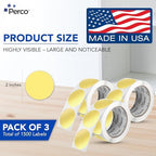 Perco Metallic Gold Perforated Round Circle Dot Sticker 2-Inch Labels — 3 Rolls, 1,500 Stickers - VIP, Reward & Premium Packaging Labels, High-End Branding - Made in USA - Image 2