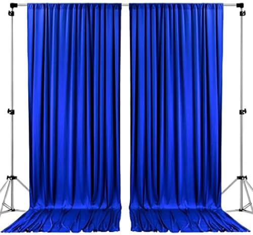 AK TRADING CO. 10 feet x 10 feet Polyester Backdrop Drapes Curtains Panels with Rod Pockets - Wedding Ceremony Party Home Window Decorations - Royal Blue (DRAPE-5x10-ROYAL) by Fabrics%7CEventDecor%7CCrafts%7CUpholsteryFoam