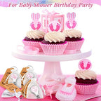 Bokon 150 Pcs Footprint Nail Clipper Opener Baby Shower Gifts, Girl, Pink - Image 5