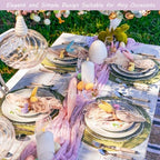 35x120 Inch Light Purple Cheesecloth Table Runner Wedding Party Decor - Image 7