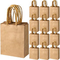 SPERPAND 120Pcs Mini Brown Paper Bags - 6.5" Small Kraft Paper Gift Bags with Handles for Birthday, Baby Shower, Christmas, Wedding, Candy Bag, Party Favor Bag by SPERPAND