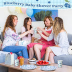 Funnymoom 400 Pcs Blueberry Birthday Party Supplies for 50 Guest Cute Fruit Checked Disposable Plates Napkin Cup Spoon Fork Knives for Birthday Baby Shower Anniversary Indoor Outdoor Party Supplies - Image 4
