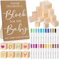 Tatuo 75 Pcs Baby Shower Party Block Games Sign to Decorate,Kraft by Tatuo