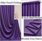 30ft x 10ft Wrinkle Free Purple Backdrop Curtains for Parties, 6 Panels 5ftx10ft Polyester Backdrop Drapes for Mermaid Birthday Photography Background Parties - Image 2