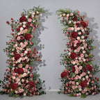 WEISPARK 100PCS Burgundy Artificial Hydrangea Flowers, Fake Flowers Silk Hydrangea Full Flowers Heads with Stems for Wedding Home Party Shop Baby Shower Decor (Burgundy) - Image 4
