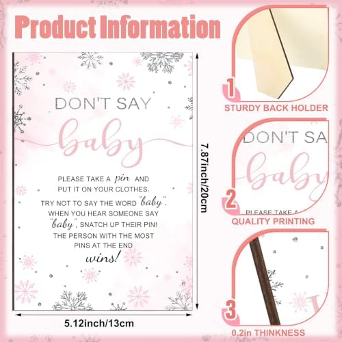 Funnymoom 426 Pcs Baby Shower Games Set, 8 Games Elephant Girl - Image 5