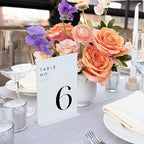 White Wedding Table Numbers 1-15 with Stands, 5"x7" White Acrylic Table Numbers, Perfect for Wedding Reception, Party, Anniversary, Event - Image 6