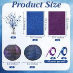 6 Set Galaxy Paper Lanterns Table Centerpieces Decors 8in - Image 6