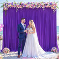 Purple Backdrop Curtain for Parties Wedding Wrinkle Free Purple Photo Curtains Backdrop Drapes Fabric Decoration for Birthday Party Photography 5ft x 8ft,2 Panels by Tao-GePartyDecorations
