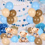 12 Sets Bear Baby Shower Balloon Stand Kit for Table Boy Baby Shower with Balloon Centerpieces Decorations for Blue Teddy Bear Theme Gender Reveal Birthday Party Table Decorations Supplies - Image 2