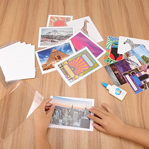 100 Pack Goefun Blank White Cards and Envelopes 5x7 with Clear Cello Bags - Image 5