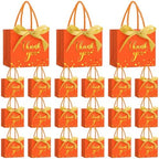 Jetec 45 Pcs Mini Thank You Gift Bag with Handle, Orange/gold by Jetec