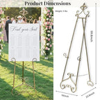 60” H Vintage Easel Stand for Sign Metal Adjustable - Image 3