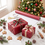 NESCCI Matte Wrapping Paper,Christmas Wrapping Paper-3 Roll - Image 3