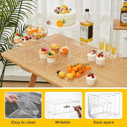 Leinuosen 7 Pcs Large Acrylic Buffet Risers, 6-12" Rectangle, Clear - Image 3
