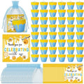 Conelist 48 Sets Bee Themed Candle Set for Baby Shower Party Favors Cute Honey Jar Candle with Thank You Tags Organza Bags Baby Shower Gifts for Guest Gender Reveal Party Decoration Gifts (Blue) by Conelist