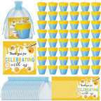 Conelist 48 Sets Bee Themed Candle Set for Baby Shower Party Favors Cute Honey Jar Candle with Thank You Tags Organza Bags Baby Shower Gifts for Guest Gender Reveal Party Decoration Gifts (Blue) by Conelist