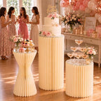 Cylinder Stands for Party 3Pcs Cake Pedestal Stand with Acrylic Discs - Image 6