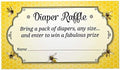 Honeybee Baby Shower Diaper Raffle Card, Set 20 Fill-in Blank 3.5x2 Cards by Star+Stream+Design