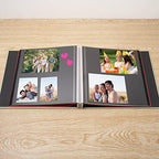 Large Photo Album Self Adhesive for 4x6 8x10 Magnetic Scrapbook Album DIY 60 Black Sticky Pages Linen Cover Photo Album(Grass Green) - Image 3