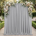 Grey Backdrop Curtains 10ftx8ft Party Polyester Photo Drapes by SoarDream