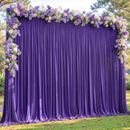 10x12ft Purple Backdrop Curtain Panels for Parties - Wrinkle Free Polyester Photo Curtain Backdrop Wedding Back Drop Fabric Drapes for Party Decorations Background for Photography - Image 2