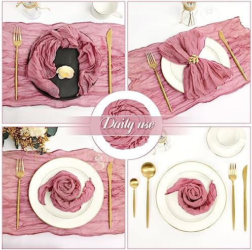 fani 100 Pack Gauze Cheesecloth Napkins, 20 x 20 in, Dusty Rose - Image 6