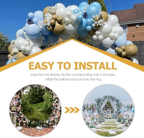 Shaped Balloon Arch Kit with Base, White Pvc, Xmas - Image 3
