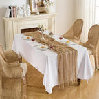 Fanami 6 Pack Cheesecloth Table Runner -10FT Nude Brown Boho Gauze Cheese Cloth Table Runner 120 Inches Long Rustic Sheer Fabric Centerpieces for Wedding Birthday Party Bridal Baby Shower Decorations - Image 5