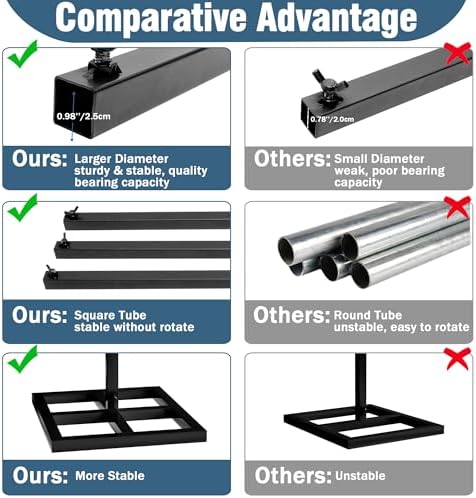 Wokceer 10x10FT Backdrop Stand Heavy Duty Pipe and Drape Kit Black - Image 5