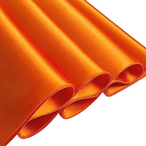 6 Pack Satin Table Cover Rectangle, 60 x 120 Inches, Orange - Image 2