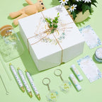 Hoolerry 6 Sets 72 Pcs Baby Shower Prizes for Game Favors Include Glass Cups Baby Shower Winners Present Box Lipstick Pen Candle Keychain Guests Wedding Gift(Greenery) - Image 5